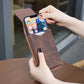 ⏳🏆LAST DAY SALE: ￡7.99!! ⚡Big Discount | Waist Belt Cell Phone Pouch 📱 Multi-Pocket Leather Holster with Card Holder