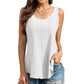 🔥Hot Sale 50% OFF💥Buy 2 Get 10% Off🔥Womens Tank Tops Sleeveless EyeletEmbroidery Scoop Neck Loose Fit Casual SummerFlowy