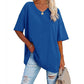 🌷2026 Summer Sale 50% OFF☀️Tankaneo Women's Plus Size V Neck T Shirts Summer Half Sleeve Tees Casual Loose Fit Cotton Tunic Top