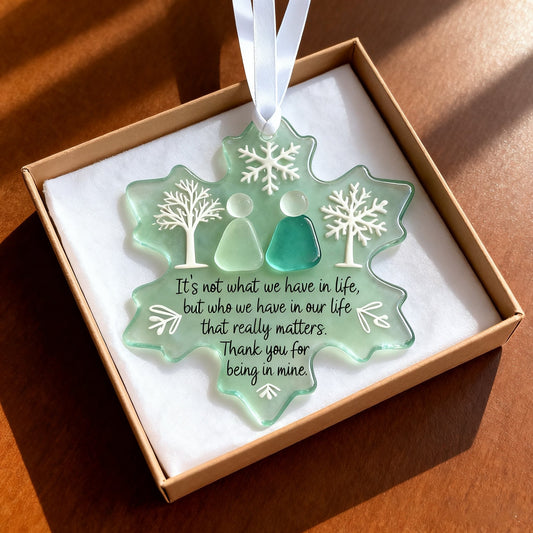 ⏳💥Final 3 hours-￡6.99!!  🌊Snowflake-Shaped Sea Glass Friendship Decor❄✨Shaped by Nature & Crafted by Hand!