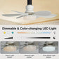 🌬️Surprise Price: Only £16.99!!🔥SmartBreez™ 40W LED Ceiling Fan Light – 20.5” Ultra-Quiet with Remote 🎯 | E27 + FREE B22 Adapter 🔌 | For Bedroom 😴, Kitchen 👩‍🍳 & Garage 🛠️ – UK Ready! 🇬🇧