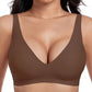 🔥Last Day Sale 60% Off💕 Jelly Wireless Womens Comfortable Wireless Bras Push Up Bralettes Seamless Tshirts Bras Deep V Everyday Bras 4