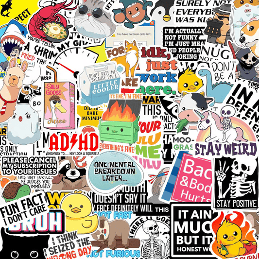 🎁Limited Sale 50% OFF💥BUY 1 GET 1 FREE🔥 Set of 130 Pcs Funny Saying Stickers