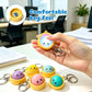 🏆Surprise Price: Only £6.99🔥Cute Dumpling Pressable Fidget Keychain - touch sensing light