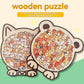 🎁70% OFF!!!-Ready for Christmas!🎅🧩135-Piece Cute Cat Puzzle Challenge Irregular Shaped Wooden Jigsaw Puzzle👍🎁Stress Relief Enthusiast Gift, Christmas Gift✨