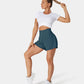 🔥 Limited time 50% OFF💥Buy 2 get 5% off🎉Nylon high-rise yoga shorts 🎽 with side pockets 2-in-1