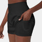 🔥 Limited time 50% OFF💥Buy 2 get 5% off🎉Nylon high-rise yoga shorts 🎽 with side pockets 2-in-1