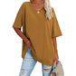 🌷2026 Summer Sale 50% OFF☀️Tankaneo Women's Plus Size V Neck T Shirts Summer Half Sleeve Tees Casual Loose Fit Cotton Tunic Top