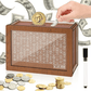 🔥NEW YEAR SALE £7.99!!⚡50K+ SOLD!💰Cash Vault Wooden Savings Box