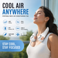 ⏰Last Day Special Price ￡12.99!!❄Neck Air Conditioner Fan – Ultra‑quiet, 360° rotating, 3 speeds. Hands‑free cooling, long battery. Summer essential! 😎🌬️4