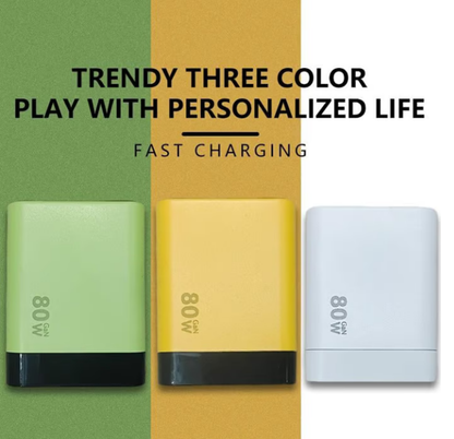 🔥Hot sale 50% OFF🔌80W Fast Charging Phone Charger Block with Retractable 80cm Type-C Cable