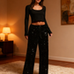 ⏰LAST DAY SALE 50% OFF🥰Women's Sequin Sparkle Wide Leg Pants with Elastic Waistband
