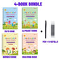 🏆LAST DAY SALE ONLY ￡6.99!🔥4-in-1 Fun Reusable Learning Books📚✨Handwriting • Numbers • Drawing • Fine Motor Skills • With Vanishing Ink Pen | Ages 2+ • Eco-Friendly & Screen-Free 🌱🇬🇧