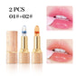 💗BUY 1 GET 1 FREE-EACH ONLY ￡4.4!!🌟Crystal Flower Temperature Color Change Jelly Lipstick