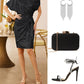 💃70% OFF!!!-Ready for Christmas's Party!!!🎅🎉Women's Sparkly One-Shoulder Ruched Bodycon Party Dress