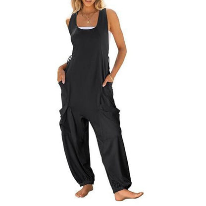 🏖️Summer Hot Sale 50% OFF🌼Women's Sleeveless Baggy Jumpsuit