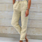 🌸LAST DAY SPECIAL PRICE: ￡11.99!!🌸Women's  Elastic Waist Cotton Linen Casual Pants
