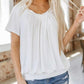 🔥Summer Hot Sale 50% OFF🔥🎉Buy 2 get extra 10% off & free shipping 🎉Women's Casual Pleated V-Neck Short-Sleeve Top