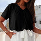 🔥Summer Hot Sale 50% OFF🔥🎉Buy 2 get extra 10% off & free shipping 🎉Women's Casual Pleated V-Neck Short-Sleeve Top