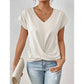 🔥2025 LAST DAY SALE 50% OFF💥BIG SALE💷Best Price👚Casual Short Sleeve Elegant V-neck Twist Tee