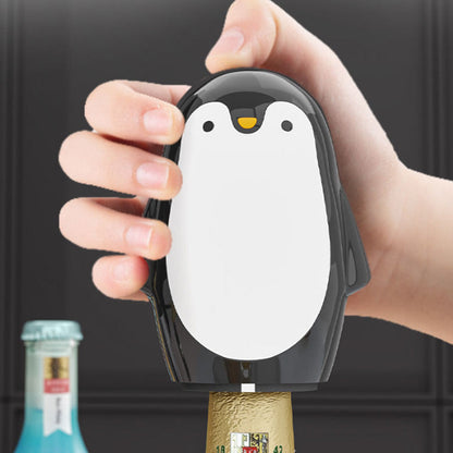 Stainless Steel Penguin Push-type Portable Bottle and Can Opener