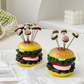 Hamburger-Themed Fruit Fork Set