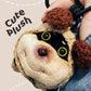 Cute Plush Bee Dog Keychain with Carabiner & Wrist Strap