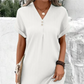 🌷Summer Hot Sale 50% Off🍃Simple Solid Color V-Neck Short Sleeve Dress for Women
