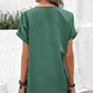 🌷Summer Hot Sale 50% Off🍃Simple Solid Color V-Neck Short Sleeve Dress for Women