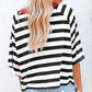 🎉Limited Sale 50% OFF🔥Buy 2 get 5% off 🎉Women's Round Neck Striped Short Sleeve Casual Top