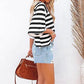 🎉Limited Sale 50% OFF🔥Buy 2 get 5% off 🎉Women's Round Neck Striped Short Sleeve Casual Top