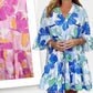 😍LAST DAY SALE 50% OFF🌸Women's Elegant V-Neck Printed Loose Dresses