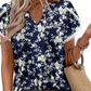 🌷Summer Hot Sale 50% Off🍃💖Women's Cute Fringe Cuff Short-Sleeve Printed Tops
