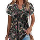 🌷Summer Hot Sale 50% Off🍃💖Women's Cute Fringe Cuff Short-Sleeve Printed Tops