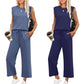 💕 Hot Sale  60% OFF💕Buy 2 Get 5% Off🔥New Women's  Sleeveless Top & Wide-Leg Pants 2-Piece Set