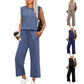💕 Hot Sale  60% OFF💕Buy 2 Get 5% Off🔥New Women's  Sleeveless Top & Wide-Leg Pants 2-Piece Set