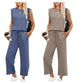 💕 Hot Sale  60% OFF💕Buy 2 Get 5% Off🔥New Women's  Sleeveless Top & Wide-Leg Pants 2-Piece Set