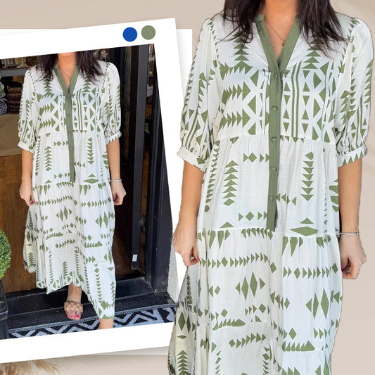 🌷Summer Hot Sale 50% Off💕Women's Boho Breathable Flowy Maxi Dress