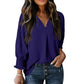 🔥2025 New Type - 50% OFF🌺V-Neck Casual 3/4 Sleeve Loose Shirt