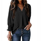 🔥2025 New Type - 50% OFF🌺V-Neck Casual 3/4 Sleeve Loose Shirt