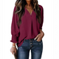 🔥2025 New Type - 50% OFF🌺V-Neck Casual 3/4 Sleeve Loose Shirt