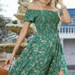 🌷Summer Hot Sale 50% Off💕Women's Elegant Floral Off-Shoulder Dress