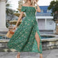 🌷Summer Hot Sale 50% Off💕Women's Elegant Floral Off-Shoulder Dress