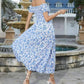 🌷Summer Hot Sale 50% Off💕Women's Elegant Floral Off-Shoulder Dress