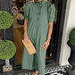 🌷Hot Sale 50% Off💕Women's Casual Solid Color Standing Collar Button Down Dress