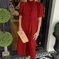 🌷Hot Sale 50% Off💕Women's Casual Solid Color Standing Collar Button Down Dress