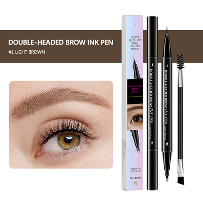 🌷Hot Sale 50% Off💥Buy 1 Get 1 Free💥Dual-Ended Eyebrow Pen & Brush - 2PCS/Set