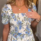 ⏰Last Day Sale 50% Off💃BUY 2 SAVE 5%🎁Women's Elegant Printed Square Neck Dress