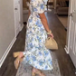 ⏰Last Day Sale 50% Off💃BUY 2 SAVE 5%🎁Women's Elegant Printed Square Neck Dress
