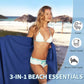 🏖️Limited Time Sale 50% OFF!🌞OHS Sun Lounger Towel with Pockets & Carry Bag🏖️Extra-Large Microfibre Beach Towel – Quick-Dry, Lightweight & Sand-Resistant☀️🇬🇧✨